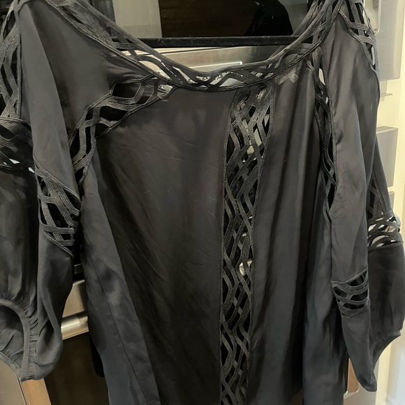 Reiss Beautiful sexy black top, size 10 - Picture 2 of 4